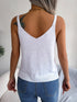 'Raya' Openwork Knit Tank Top - Celes Fashion